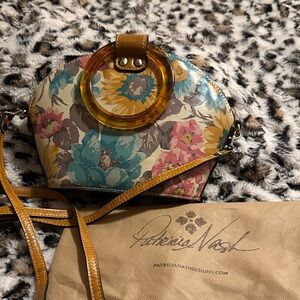 Patricia Nash Floral Dome Crossbody in Yellow, Teal and Pink